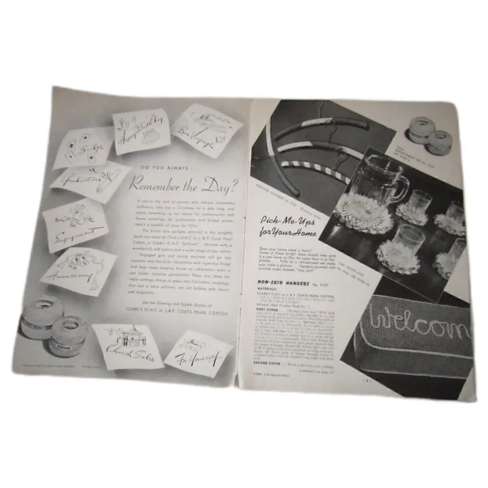 Vtg Crochet Ideas For Every Occasion Book # 156 1940 Ephemera Doily Ornaments‎
